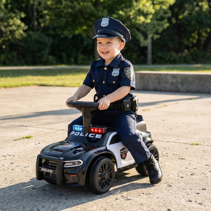 Police Kids Push Ride on Car with Steering Wheel and Siren Sounds for Kids Aged 18M+