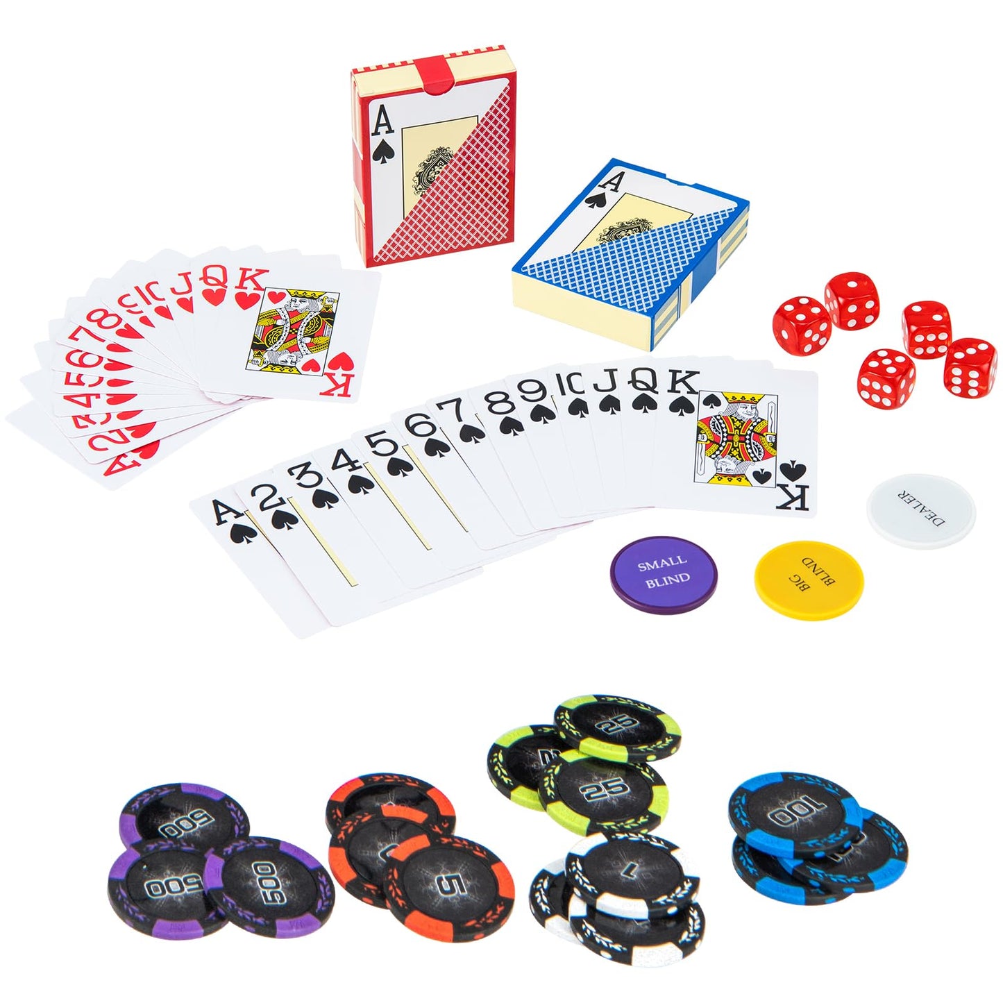 300 Pieces Texas Holdem Poker Set with Claytec Chips