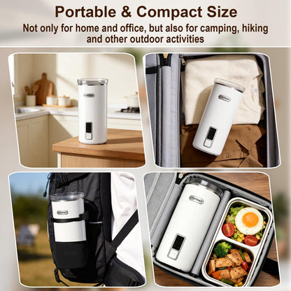 6-in-1 Electric Milk Frother, 250ml Automatic Milk Foamer & Steamer