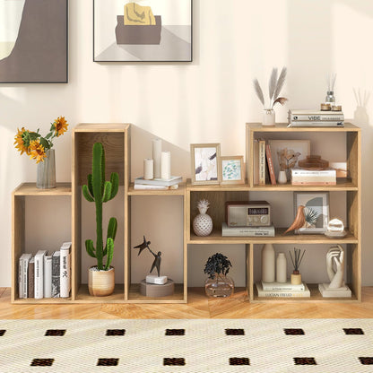 Wooden Bookshelf, 3 Tier Freestanding Separable Bookshelf