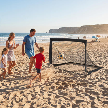 Portable Football Goals Set of 2, 4 x 3 ft Pop Up Soccer Nets