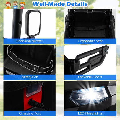 24V Ride on Dump Truck with Electric Dump Bed 4WD with Remote and Music