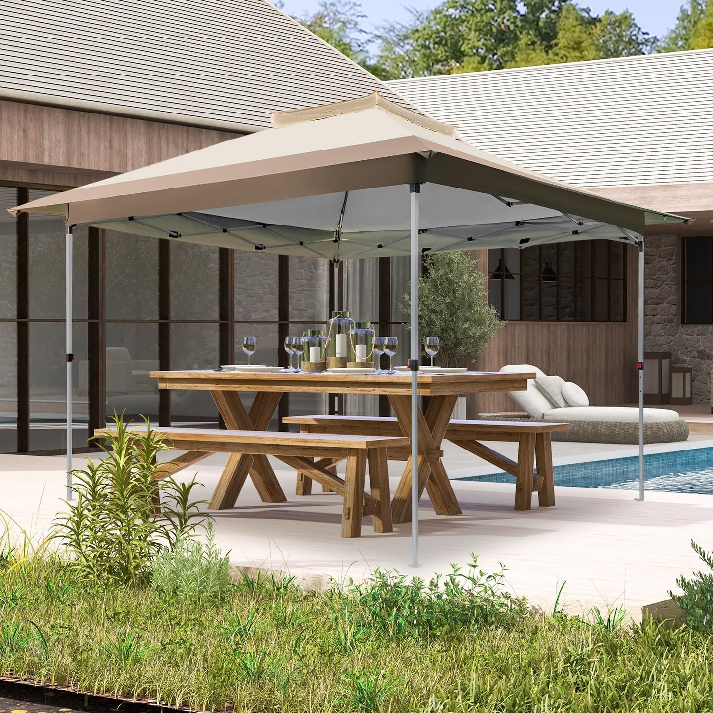 Pop up Gazebo with Vented Top and Portable Canopy Shelter