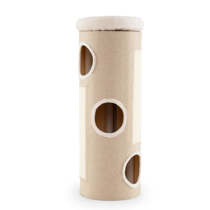 4-Level Cat House for Indoor Cats with Removable Perch