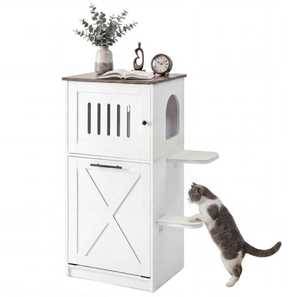 Cat Litter Box Enclosure Furniture Hidden Litter Box for Kitten