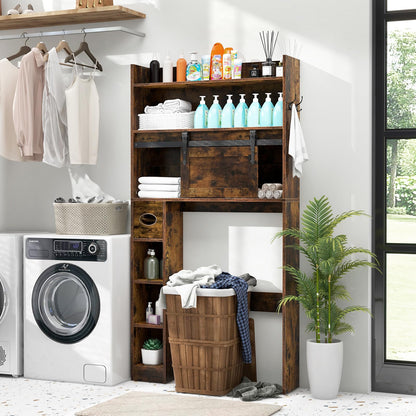 Over The Toilet Storage Cabinet Farmhouse Bathroom Organizer Toilet Rack