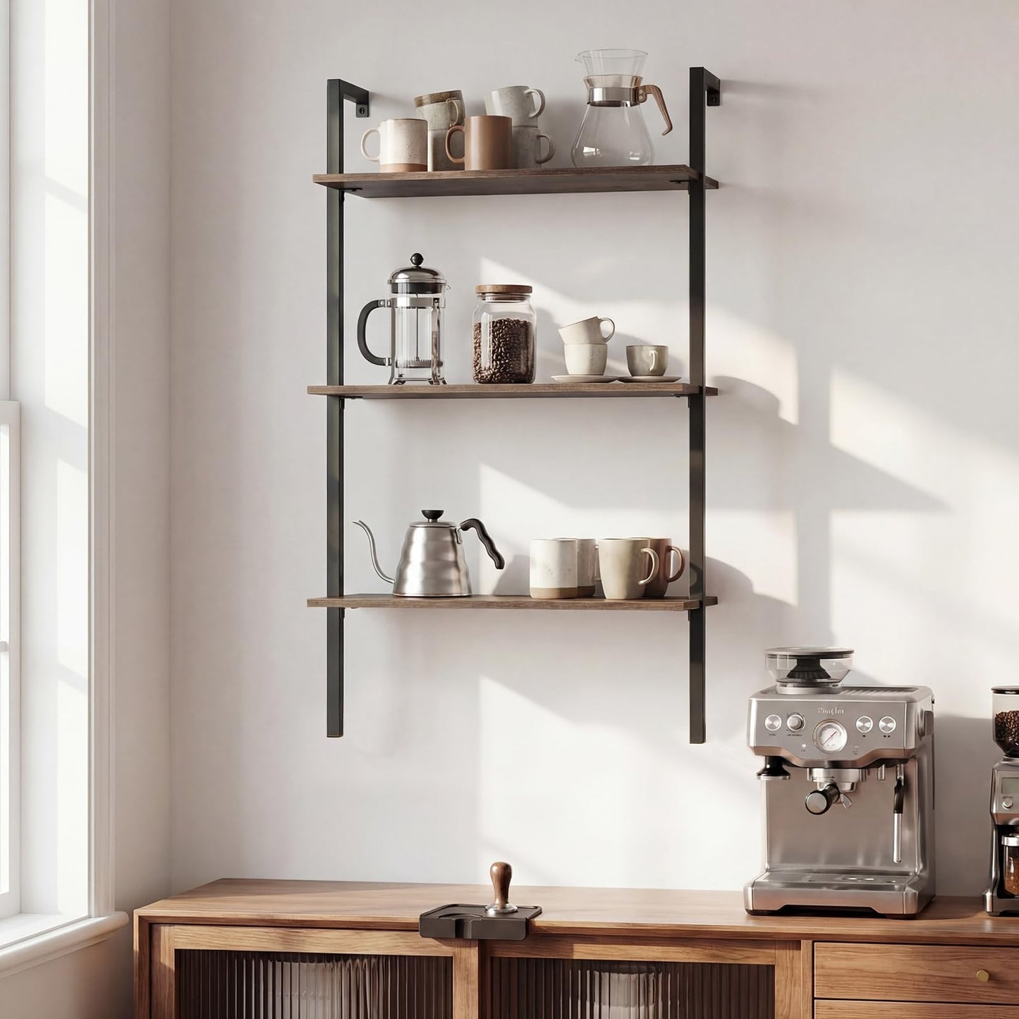 3-Tier Wall Mounted Shelves for Living Room Home Office