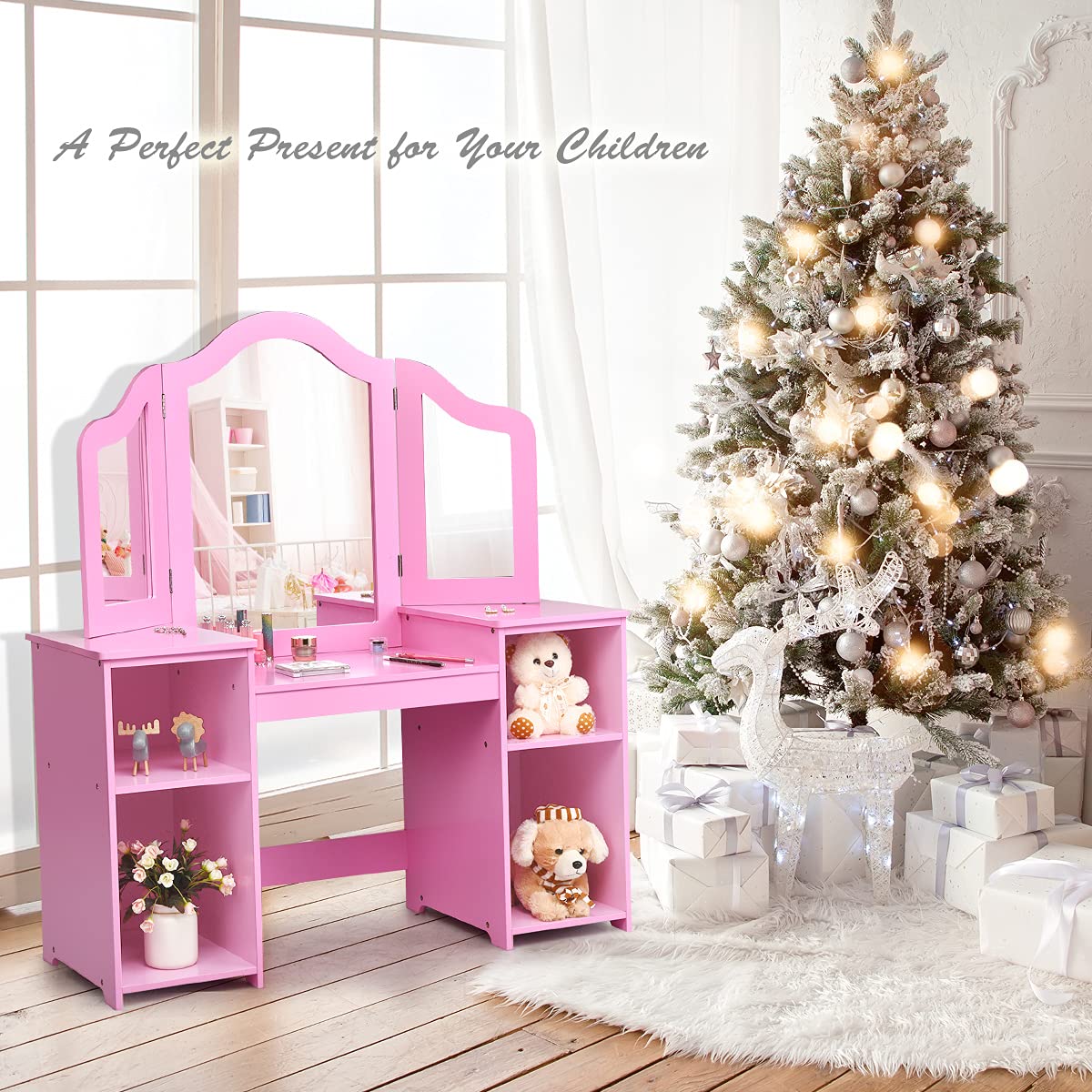 Kids Dressing Table and Chair Set