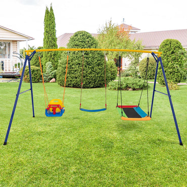 Heavy Duty Extra Large Metal Swing Frame with Platform Swing