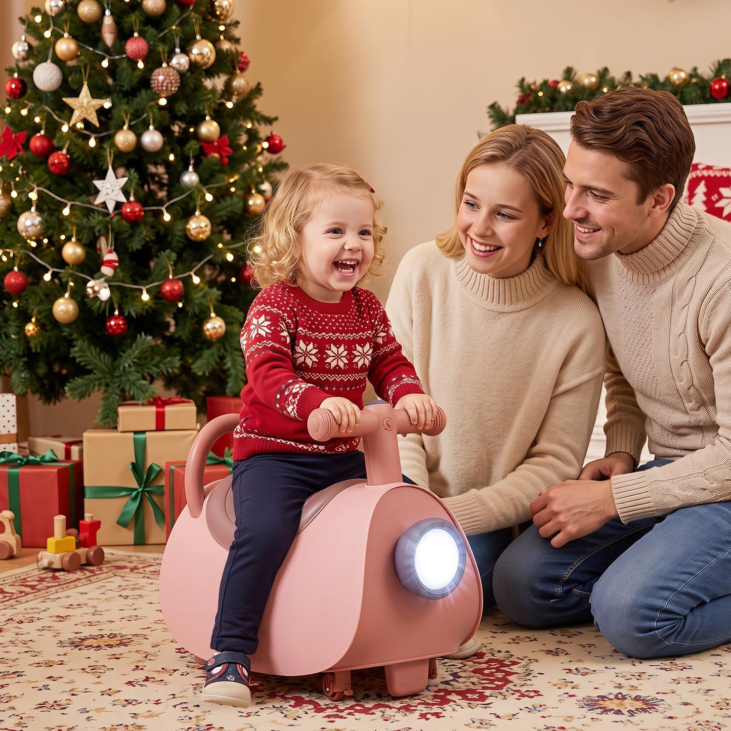 Kids Ride on Car, Toddler Foot-to-Floor Sliding Car with Music