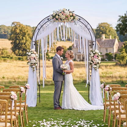 Metal Garden Arch, Large Archway Trellis Pergola Arbour for Rose Vines Climbing Plant, Patio Arbor Decoration Stand