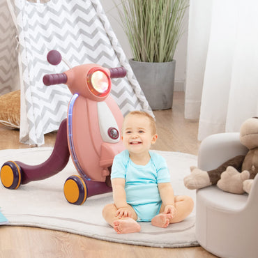 Sit to Stand Walker Baby Push Along Walkers with Lights