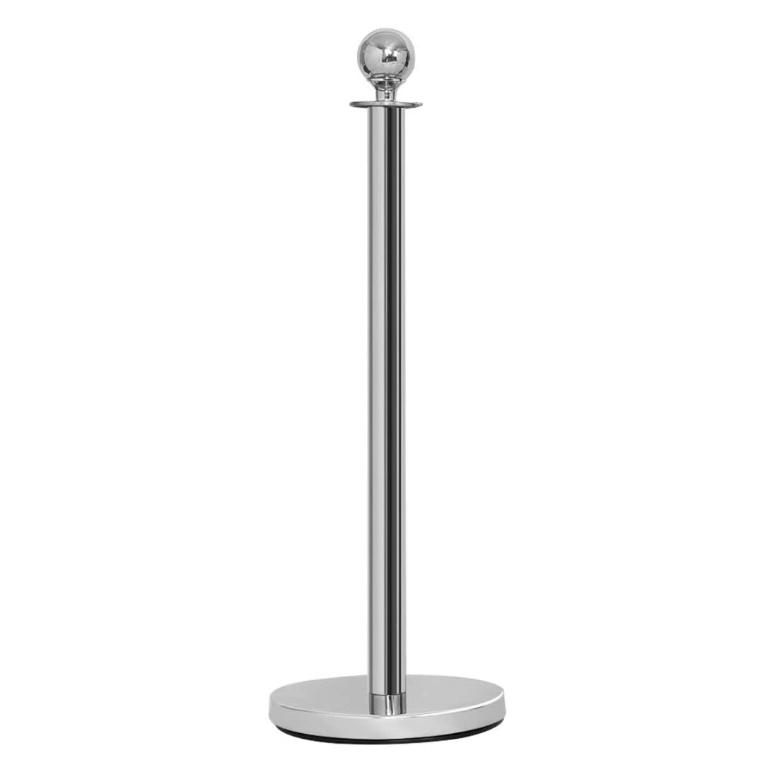 Set of 6 Queue Rope Barrier, 150cm Stanchion Rope Divider with Metal Base