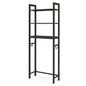 Freestanding Bathroom Shelf Space Saver with 3-Tier Mesh Shelves and 3 Hooks