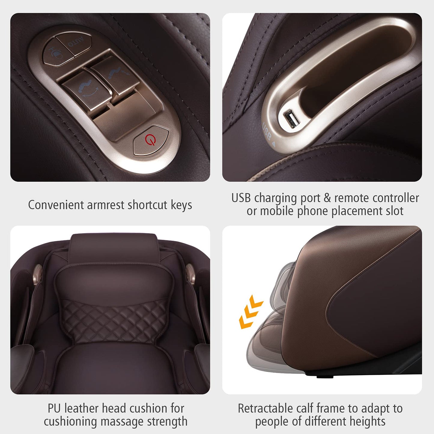 Full Body Electric Zero Gravity Massage Recliner with Foot Roller