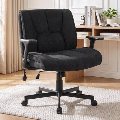 Criss Cross Home Office Chair with Airbag Lumbar Support and Wide Seat Adjustable Height