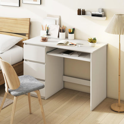 Computer Desk with 3 Large Drawers and Power Outlet