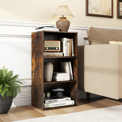 3-Tier Bookcase (42 x 29.5 x 80 cm,White) | Wooden Compact Storage Bookshelf