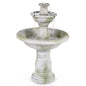 3-Tier Outdoor Water Fountain, 89cm Self-Contained Cascading Water Feature