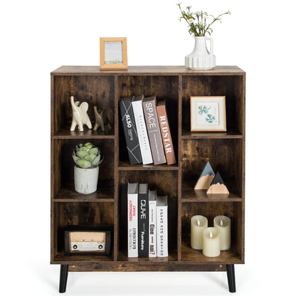 8 Cube Wooden Freestanding Bookshelf Side Cabinet