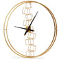 Large Wall Clock, 27”/68cm Metal Non-Ticking Decorative Clock, Battery-Operated Wall Decoration