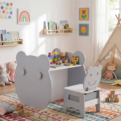 Toddler Table and Chair Set, 3 in 1 Activity Table with Reversible Whiteboard