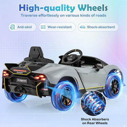 12V Kids Ride on Car 4WD Lamborghini Licensed with 3 Speeds and Music