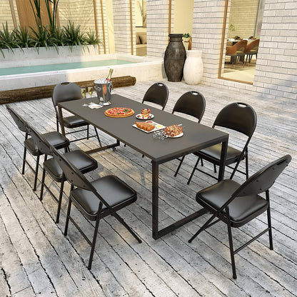 Set of 2 or 4 Folding Padded Party PVC Leather Stackable Chairs