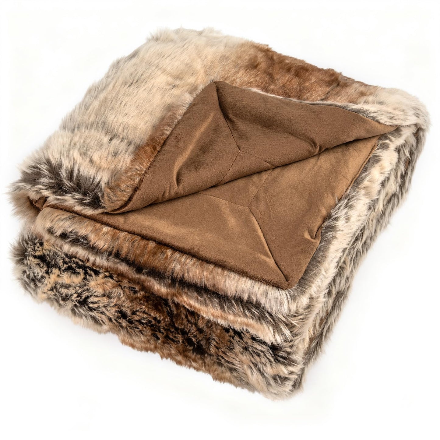 760GSM Soft Plush Fuzzy Luxury Faux Raccoon Fur Blanket