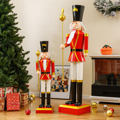 83cm/122cm Christmas Nutcracker, Metal Xmas Nutcracker Figure with High Hat