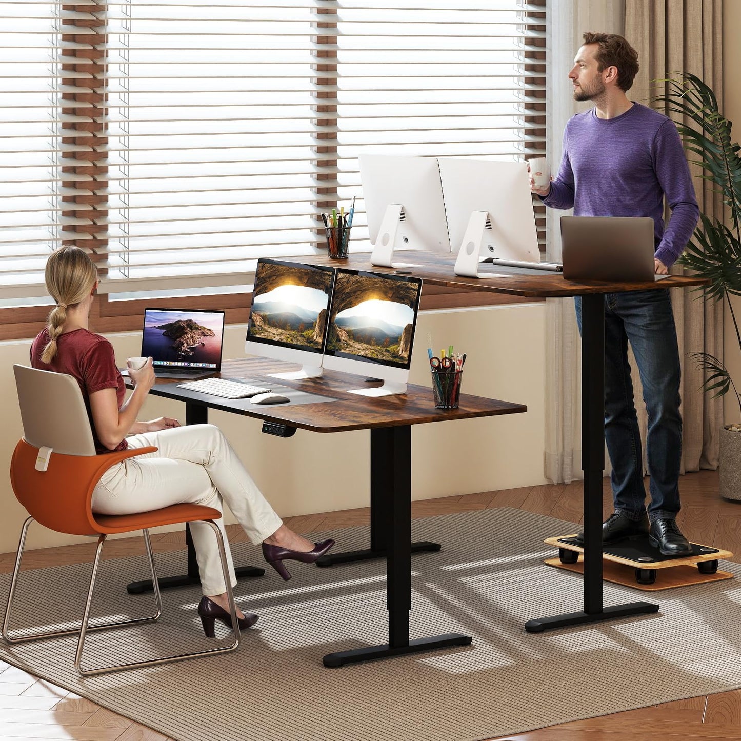 140 x 70cm Electric Height Adjustable Standing Desk