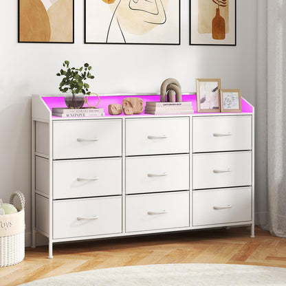 Dresser Storage Organizer with LED Lights for Bedroom