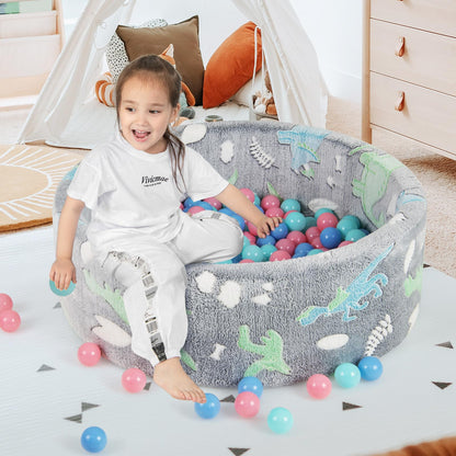 Glow in the Dark Round Ball Pool with 200 Colorful Ocean Balls