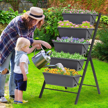 5-Tier Raised Garden Bed with 5 Removable Trays