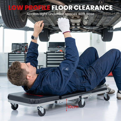 6 Rotatable Wheels, Z-Creeper Seat, Padded Mechanics Creeper Stool