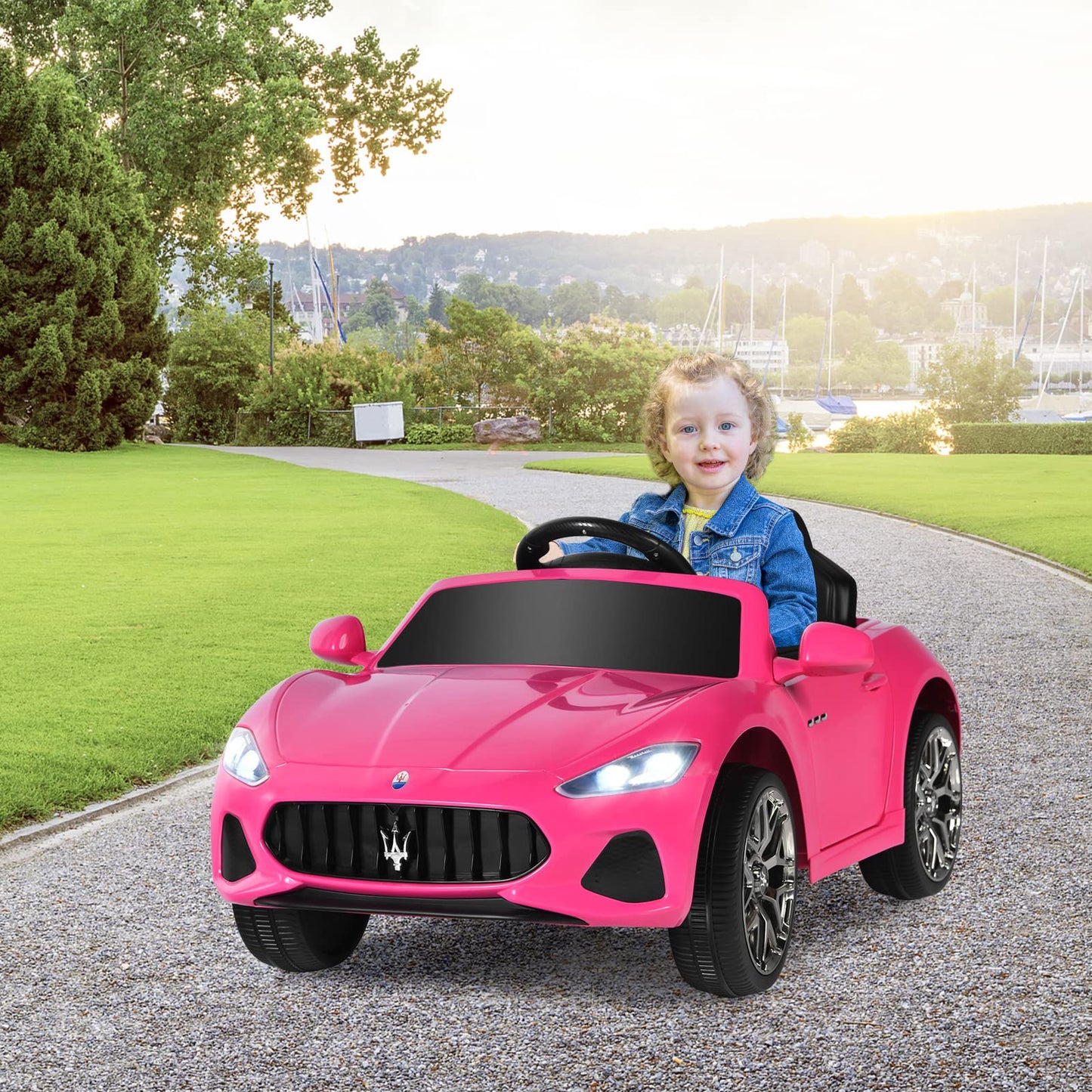 12V Battery Powered Compatible Maserati Toy Vehicle with Two Motors