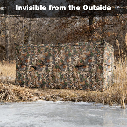 Pop Up Hunting Blind, Camouflage Ground Tent with Carrying Bag