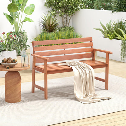 2-Seater Hardwood Ergonomic Garden Bench