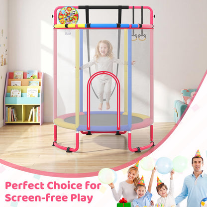 5FT Kids Trampoline, 6 in 1 Toddler Trampolines