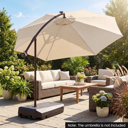 Cantilever Base Weight, Heavy-Duty Mobile Patio Parasol Umbrella Stand