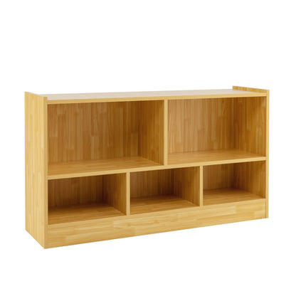 2 Tier Open Storage Shelving Unit with 5 Compartments