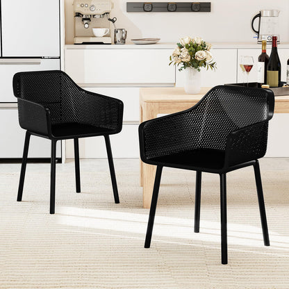 Dining Chairs Set of 2, Modern Kitchen Chairs with Breathable Mesh Backrest