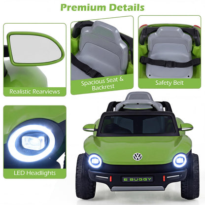 12V Kids Electric Car Licensed Volkswagen with Remote and LED Headlights