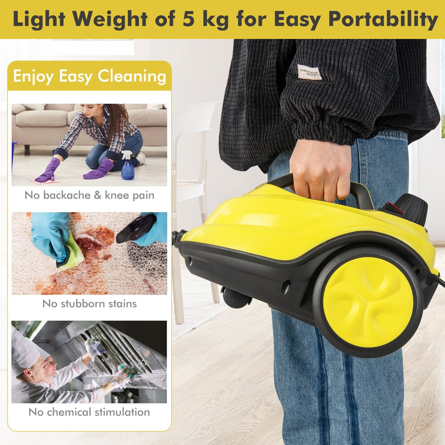 2000W 1.8L Multipurpose Steam Cleaner with 13 Accessories