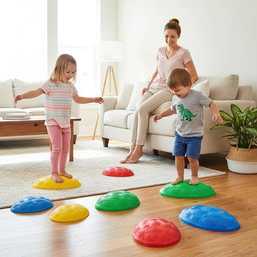 8 Pieces Non-Slip Toddler Stepping Stones for Kids Aged 3+