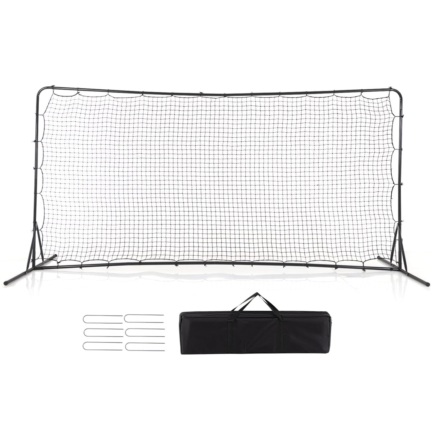 12ft x 6ft Soccer Training Equipment with Carry Bag and Ground Stakes
