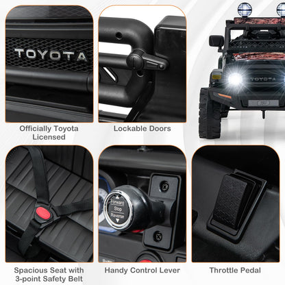 Kids Electric Ride On Car, 12V Licensed Toyota FJ Off Road Truck