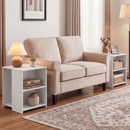 3-Tier Sofa Side Table, Square Nightstand End Table