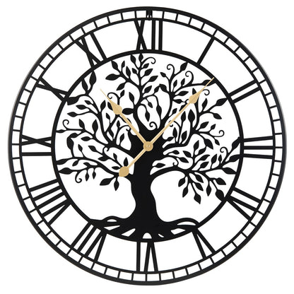 Large Wall Clock, 27”/68cm Metal Non-Ticking Decorative Clock