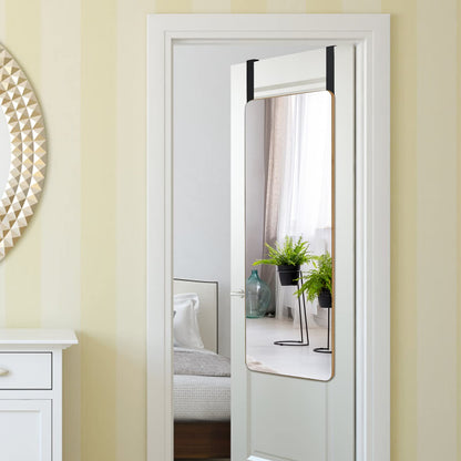 Rectangle Wall Mounted Mirror with Bamboo Frame and Round Corners